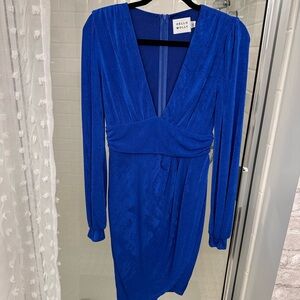 Hello Molly Royal Blue Long Sleeve Dress